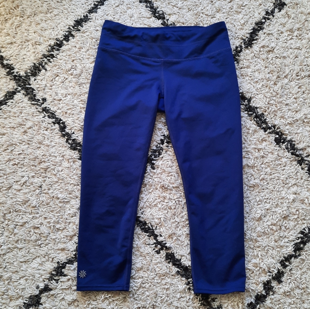 Athleta blue cropped leggings